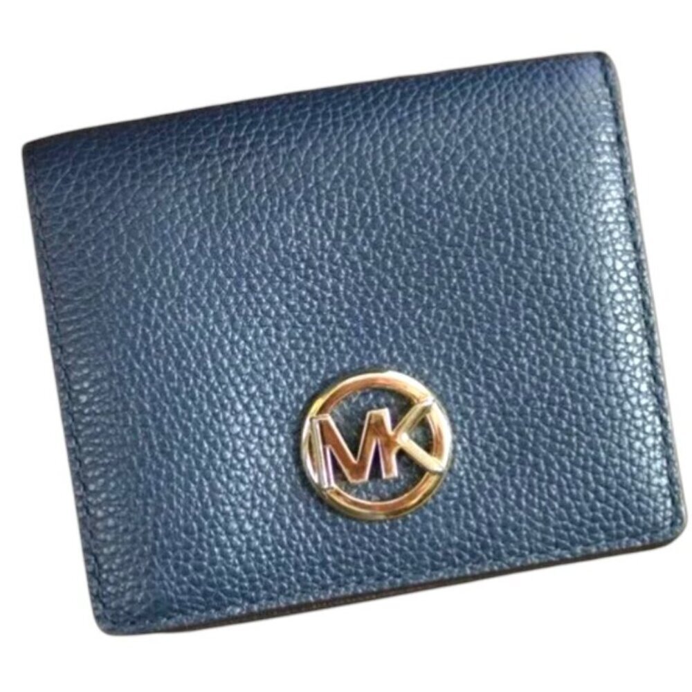 Michael Kors Hamilton Travelers Navy Cross Body Messenger Matching Wallet - Picture 8 of 12